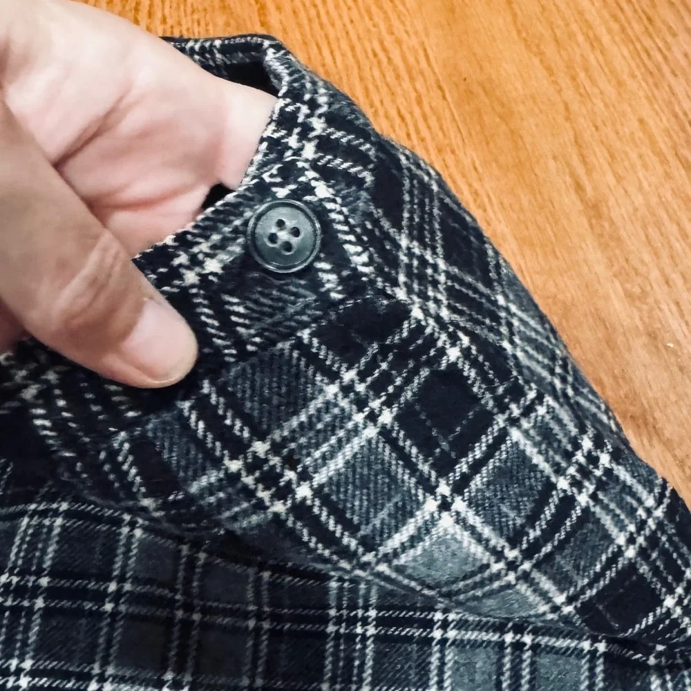 Vintage Pendleton Wool Skirt Size 10 Drummond Black Tartan Plaid Dark Academia